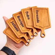 Mini Tábuas Personalizadas  de 12cm Lembrancinha Chá De Cozinha Madeira