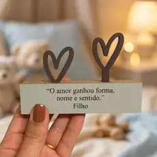 Suportes de Foto com Frases 12cm Azul.