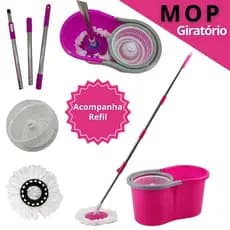 Mop Cesto Giratório 8LT De Plástico Rodo Esfregao Limpeza Facil