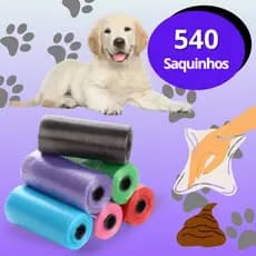 Refil Saquinho Para Coletar Fezes de Pet Rolinhos Sacos Plásticos Resistente Com Suporte
