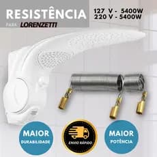 Resistência Duo Shower Quadra Ducha futura Multitemperatura elétrica similar 127v/220v Chuveiro e Torneira Eletrica