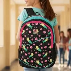 Mochila Escolar College Passeio Viagem Juvenil Mermaid Gato Sereia