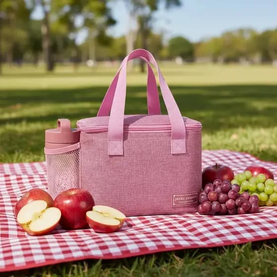 Bolsa Térmica Jacki Design c/ Bolso Lateral Academia Escola Trabalho