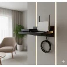 Suporte Prateleira Para Roteador WiFi Modem ONU Organizador De Cabos Parede
