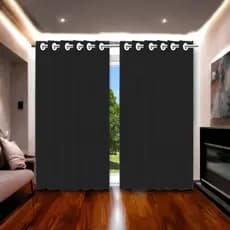 Cortina Blackout Sala Quarto Preto com ilhós 2,80x2,50m Curtina Blecaute Escritório Janela 280x250cm