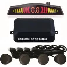 Sensor De Ré Emborrachado 4 Sensor Sinal Sonoro 20mm Preto