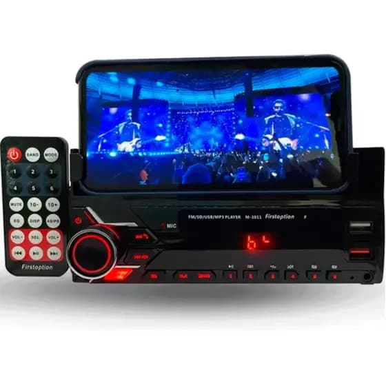 Mp3 Player 3011f Bluetooth Usb Sd com Suporte Celular First Option
