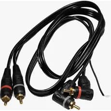 Cabo De Áudio Fo-Rca-B1M 1Metro(2 Macho Reto + 2 Macho Angular) Premium Blindado