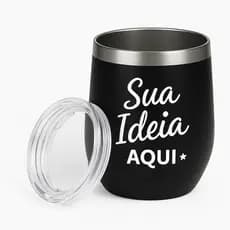 Kit 12 Copos Térmicos Cuia Personalizados Seu Nome Logo time 360ml Aço Inox tampa anti vazamento