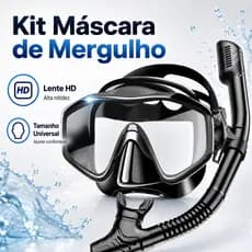 Equipamento de mergulho com snorkel para adultos Conjunto de máscara com snorkel seco Óculos de natação