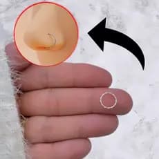 Piercing Nariz Argola Torcido Trançada a prata 925 e Ouro18k