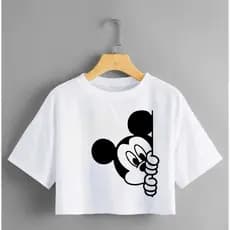Croped Feminino Em Malha De Algodao Leve Macia Excelente Acabamento Envio Rapido