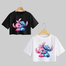 Cropped Algodão Blusinha T-shirt Feminina Estilosa Blusa Elegante Básica Croped Camisa Camiseta