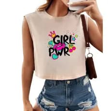 Cropped Regata Feminina Cor OFF Ideal Para Treino E Passeios Dia Dia Moda Gringa