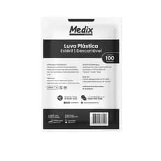 Luvas Plásticas Ginecológicas Estéril Medix c/100
