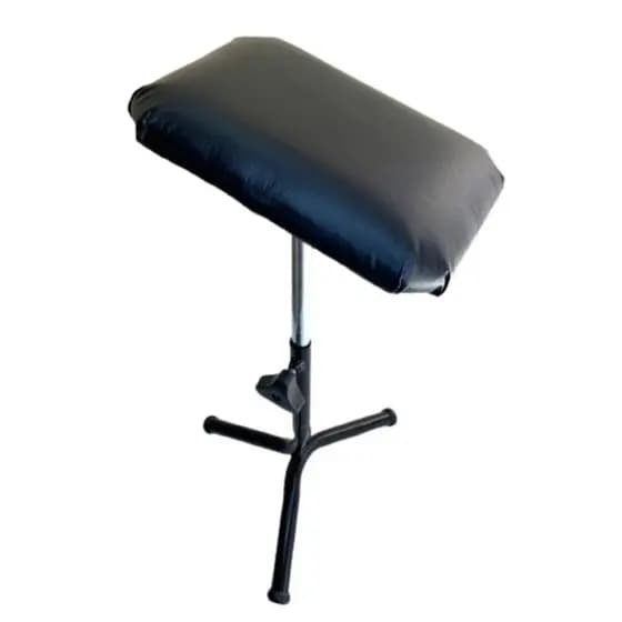 Tripé para Suporte de pés p/ Manucire e Pedicure Preto com Regulagem de Altura