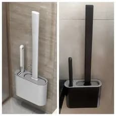 2 EM 1 Escova Sanitária Quadrada Multiuso Para Privada de Silicone