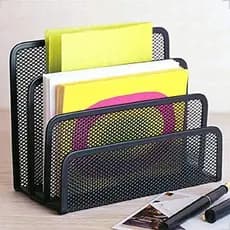 Organizador Mesa Suporte Documentos Papel cartas Aço Aramado