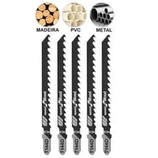 Kit 5 Peças Lâminas Para Serra Tico Tico T144D Serrinhas Para Adaptador De Serras Corte