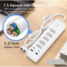 Filtro de Linha Régua de Tomadas 2,3,4,5 tomadas 2 USB 2 Tipo C