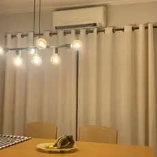Cortina De Linho cru Ilhos cromado 2.80 x 2.30 para Decorar sua sala,Quarto e escritório