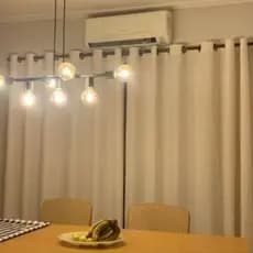Cortina linho cru com Ilhos imbui 2.80 x 2.50 para Decorar sua sala,Quarto e escritório