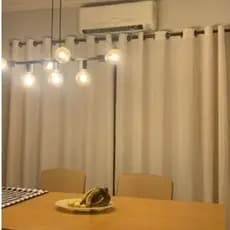 Cortina Linho Rústico Ilhos Tabaco 4.00x2.50 para Decorar sua sala,Quarto e escritório