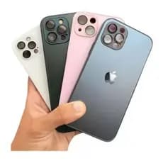 Capa De Vidro Fosco Para iPhone 15 14 13 12 11 Pro Max 14 15 Plus Proteção Lente câmera