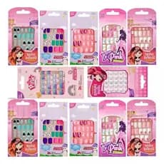 Kit 120 Unha Postiça Kids Infantil 10 Caixas Atacado
