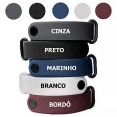5 Pulseira Para Relógio Miband7 Mi Band 7 Mi7 + Película 3d Cor Chumbo / Preto / Marinho / Branco / Marsala Largura 15 M