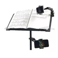 Suporte Partitura De Celular Universal Clips Pedestal Violão