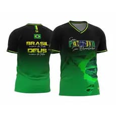 CAMISA, CAMISETA BLUSA DO BRASIL PATRIOTA MANGA CURTA  PROTECAO SOLAR UV50+ BOLSONARO