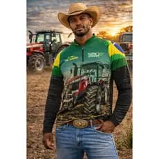 Camisa, camiseta, blusa o agro não para , Trator, Agronomia proteção uv50+