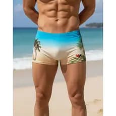 Sunga Boxer Masculina Box Uv50+ Praia Verão Premium, praia, piscina