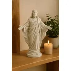 Estátua estatueta busto Jesus Cristo Geométrica Imagem Religiosa Decoração Geométrico sala mesa casa