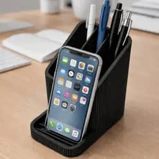 Organizador para Mesa com suporte p/Celular com porta caneta