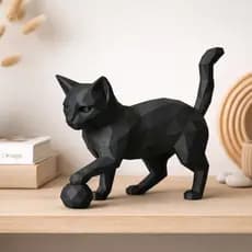Gato Decorativo Minimalistas Escultura Decoração Moderna Quarto Sala Presentes Felinos 2 tamanhos