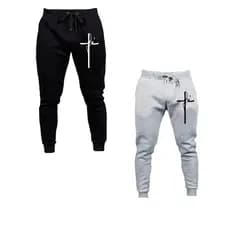 Kit 2 Calça Masculina Moletom Fé Religião Academia Sport Envio Imediato Promoção
