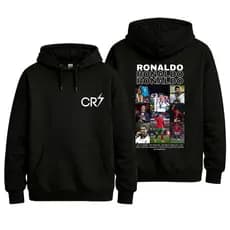Blusa de Moletom Adulto e Juvenil Cristiano Ronaldo Jogador CR7 ROBOZÃO Masculino Envio Imediato