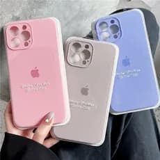 Capa Original De Silicone Líquido De Cor Sólida Para iPhone 15 14 13 12 11 Pro Max 14 15 Plus Protetor De Câmera Macia