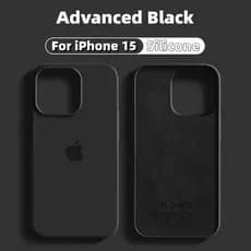 Capa De Silicone Líquido Para iPhone 11 12 13 14 15 Pro Max 15 Plus Floculante Suave Proteção Contra Choque Na Costas