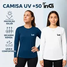 Camisa Feminina Manga Longa Térmica inG UV Master Premium Para Moto Esportes e Casual