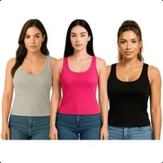 Regata Verão Feminina Lisa P ao Plus Size - P ao G5