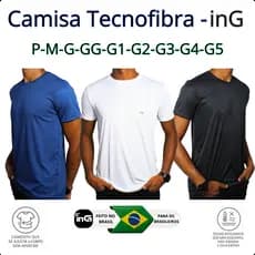 Camiseta Masculina Tecnofibra | Tamanhos P ao GG e Plus Size G1 ao G5 | Toque de Seda