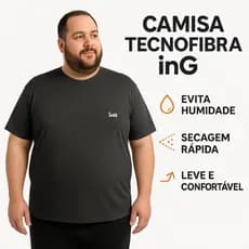 Camiseta  Plus Size Masculina Tecnofibra  Esportes G1 ao G5