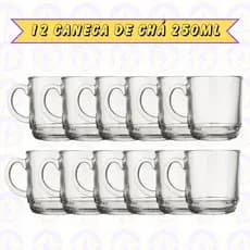 Canecas Transparente Vidro 250ML Café Cappuccino Chá