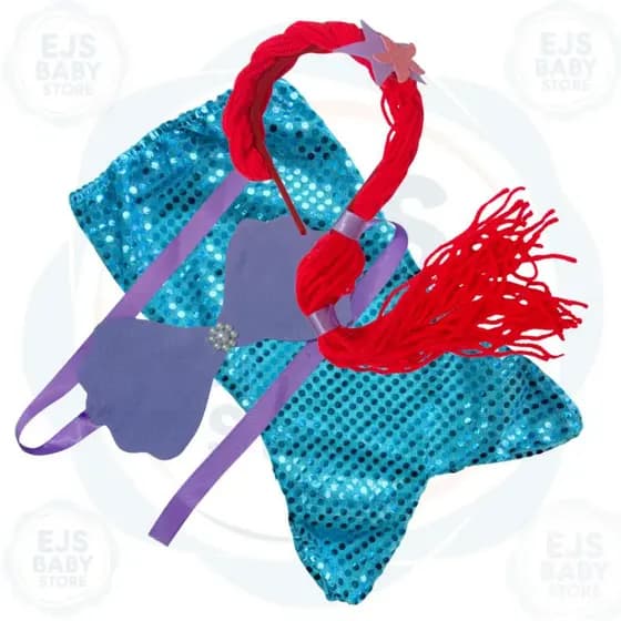Body bebê Mesversário Menina Pequena Sereia+Tule+Laço+Tiara (escolha)