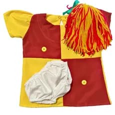 Vestido Emília Temático Blogueirinha Mesversário Bunda Rica + Tiara Peruca