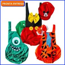 Banho de Sol Salopete Romper Jardineira Temático Mêsversário Menino Menina COM BOINA OU LAÇO