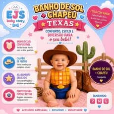 Body Bebê Mesversário FantasiaTemático Menino Cowboy Woody Junina+Chapéu Promoção